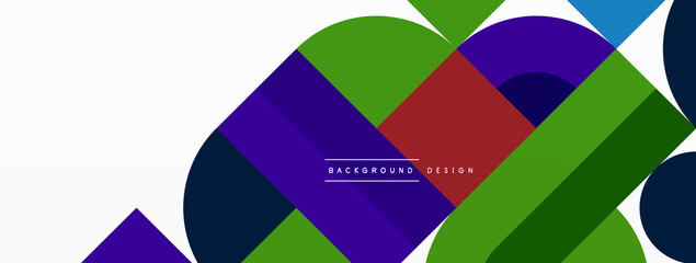 Obraz premium Beautiful abstract background. Circles, triangle shapes, and squares. Minimal geometric template for wallpaper, banner, background or landing