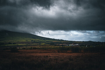 storm clouds over mountain