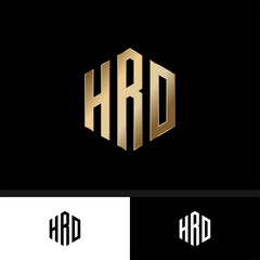 Initial HRD, The idea was to use geometric shapes to convey a message of motion and accuracy, Vector Initial Letter Branding Logo.