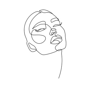 recommend clip art: Woman Abstract Face Line Art Drawing. Fashion Female Portrait Minimalist Style. Woman Drawing for Cosmetics. Continuous Line Art Fashion Minimal Print. Beauty Logo. Vector EPS 10