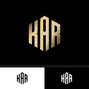 monogram KAR, The idea was to use geometric shapes to convey a message of motion and accuracy, Vector Initial Letter Branding Logo.