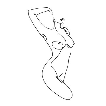 recommend clip art: Woman Body Abstract Line Art Drawing. Female Body Minimalist Trendy Contemporary Illustration. Woman Drawing for Wall Art, Prints, Social Media, Posters, Invitations, Branding Design. Vector EPS 10