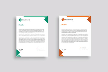 Clean and professional corporate company business letterhead pad template design