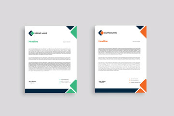 Clean and professional corporate company business letterhead pad template design