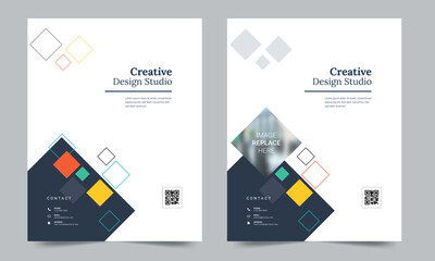 Cover design for annual report and business catalog, magazine, flyer or booklet. Brochure template layout. A4 cover vector EPS-10