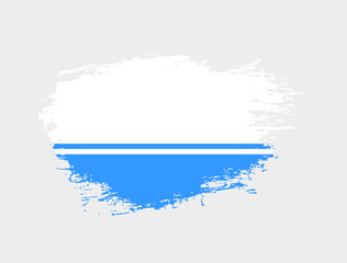 Classic brush stroke painted national Altai Republic country flag illustration