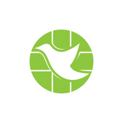 Medical and bird logo template vector icon