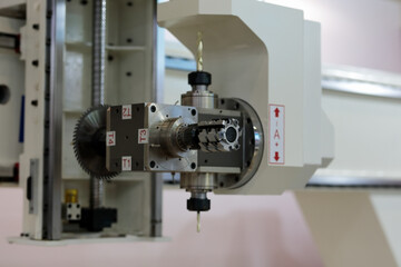 aggregate head of 5 axis CNC wood router machine
