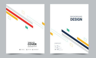 Cover design for annual report and business catalog, magazine, flyer or booklet. Brochure template layout. A4 cover vector EPS-10