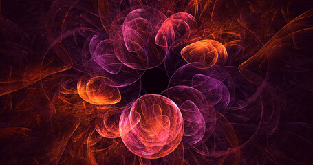 3D rendering abstract round light background