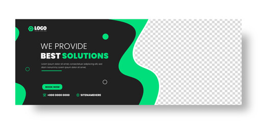 Digital marketing Social Media Cover photo Template Design . digital marketing agency web banner. business marketing social media cover design with green color. web banner. social media cover design.