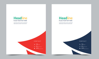 Cover design for annual report and business catalog, magazine, flyer or booklet. Brochure template layout. A4 cover vector EPS-10