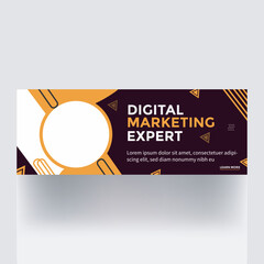 Digital marketing business webinar social media post  banner template