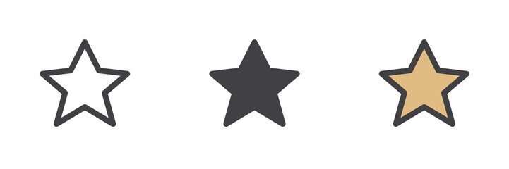 Obraz premium Star different style icon set
