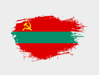 Classic brush stroke painted national Transnistria country flag illustration
