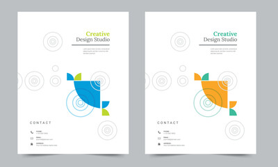 Cover design for annual report and business catalog, magazine, flyer or booklet. Brochure template layout. A4 cover vector EPS-10