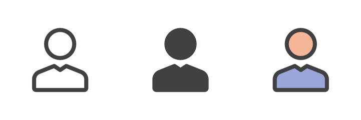 User avatar different style icon set