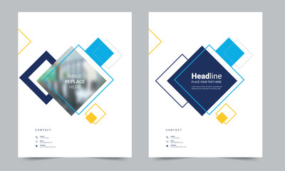 Cover design for annual report and business catalog, magazine, flyer or booklet. Brochure template layout. A4 cover vector EPS-10