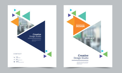 Cover design for annual report and business catalog, magazine, flyer or booklet. Brochure template layout. A4 cover vector EPS-10