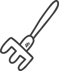Hand Drawn farming fork illustration