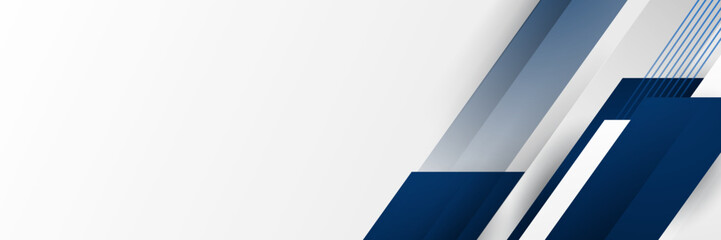 Vector blue and white geometric shapes abstract, science, futuristic, energy technology concept. Digital image of light rays, stripes lines with light, speed and motion blur over dark tech background