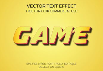 Luxury game vector editable text effect design. 