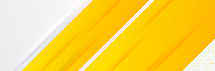 Modern orange yellow white geometric shapes corporate abstract technology background. Vector abstract graphic design banner pattern presentation background web template.