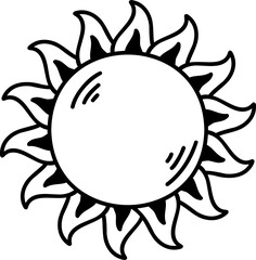 Hand Drawn sun illustration