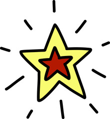 Hand Drawn the stars are shining illustration