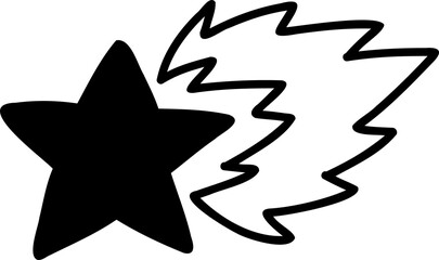 Fototapeta premium Hand Drawn cute meteor illustration