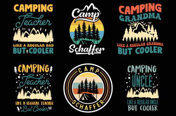 Camping t shirt design vector. camping vector. Mountain t shirt design vector