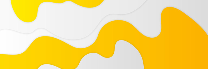 Abstract orange yellow and white contrast banner background. Vector abstract graphic design banner pattern presentation background web template.
