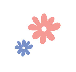 Fototapeta premium cute pastel flowers doodle 