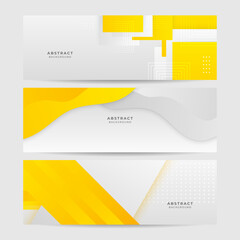 Abstract geometrical orange yellow white with triangle banner background. illustration vector design