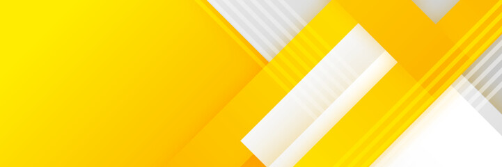 Abstract orange yellow white banner background
