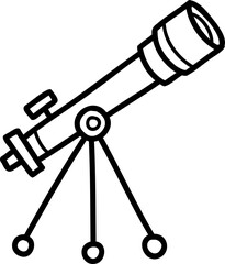Hand Drawn telescope illustration