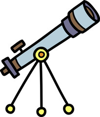 Hand Drawn telescope illustration