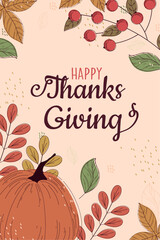 happy thanksgiving, card design
