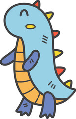 Hand Drawn dinosaur dolls for kids illustration