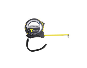 Measuring tape with a 750-centimeter length isolated , PNG file