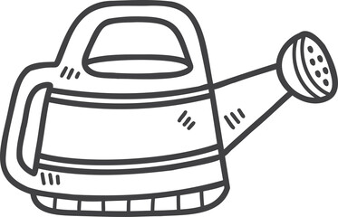 Hand Drawn cute watering pot illustration