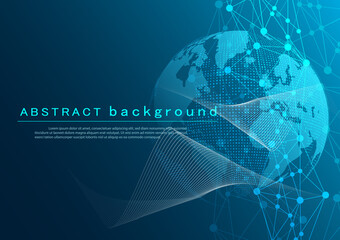 Internet technology model communication network connection concept background image