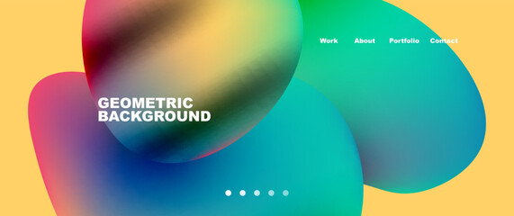 Liquid fluid shapes with flowin gradients abstract backgrounds. Vector illustration for wallpaper, banner, background, leaflet, catalog, cover, flyer