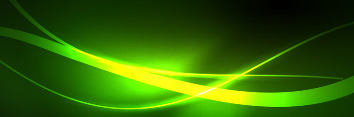 Blue neon glowing lines, magic energy space light concept, abstract background wallpaper design