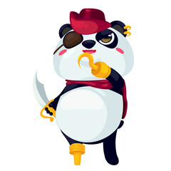 Naklejka premium illustration panda