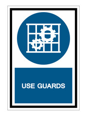 Use Guards Protection Symbol Sign Isolate on White Background,Vector Illustration EPS.10