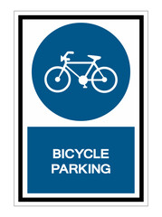 Bicycle Parking Symbol Sign Isolate on White Background,Vector Illustration EPS.10
