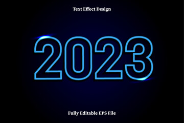 2023 Text Effect Design with fully Editable Font