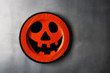 halloween dish orange with black