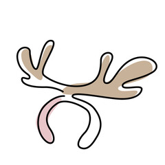 christmas reindeer animal head hair decoration glowing ornament for christmas tree decoration